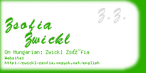 zsofia zwickl business card